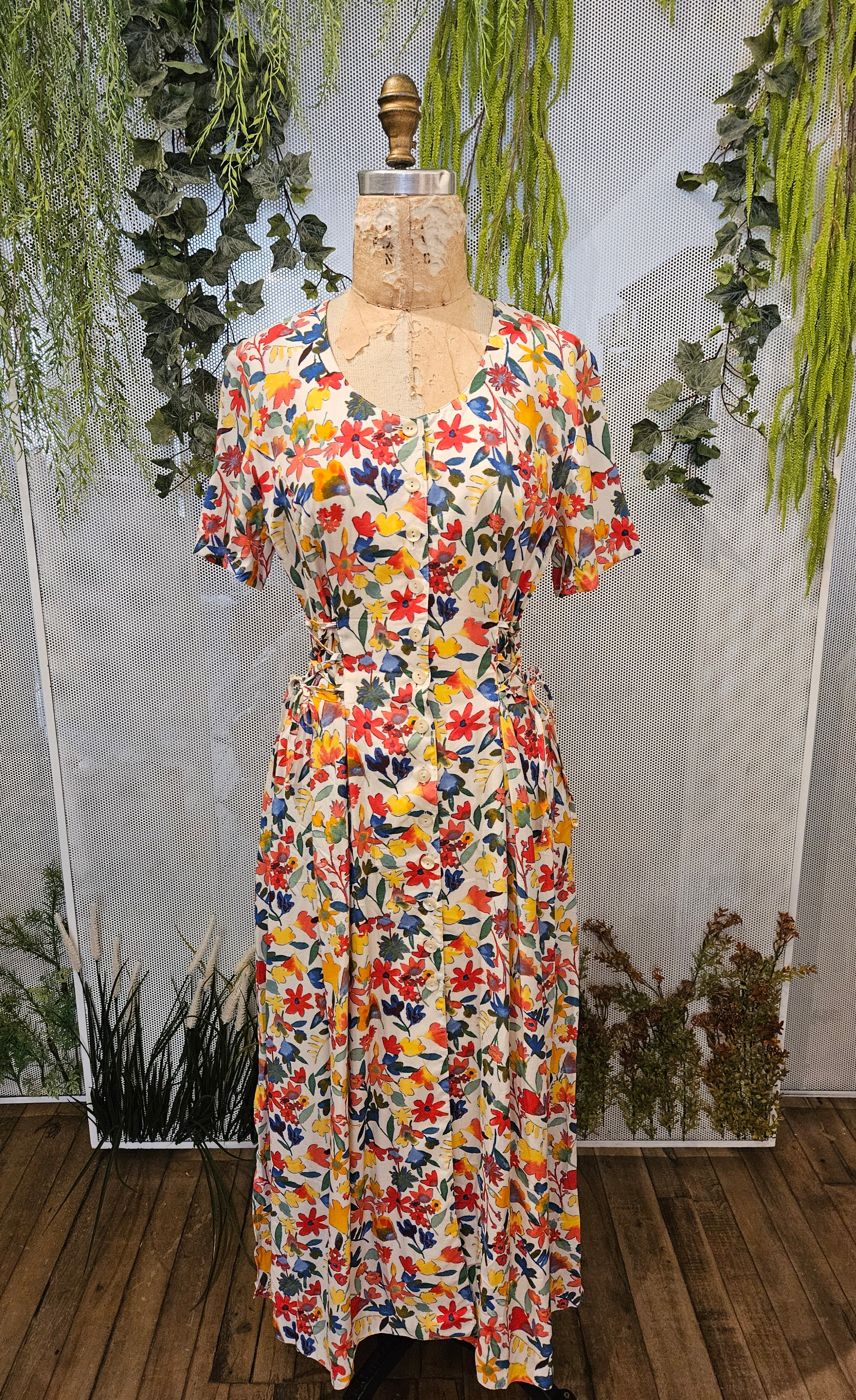 1980’s Floral Maxi Dress