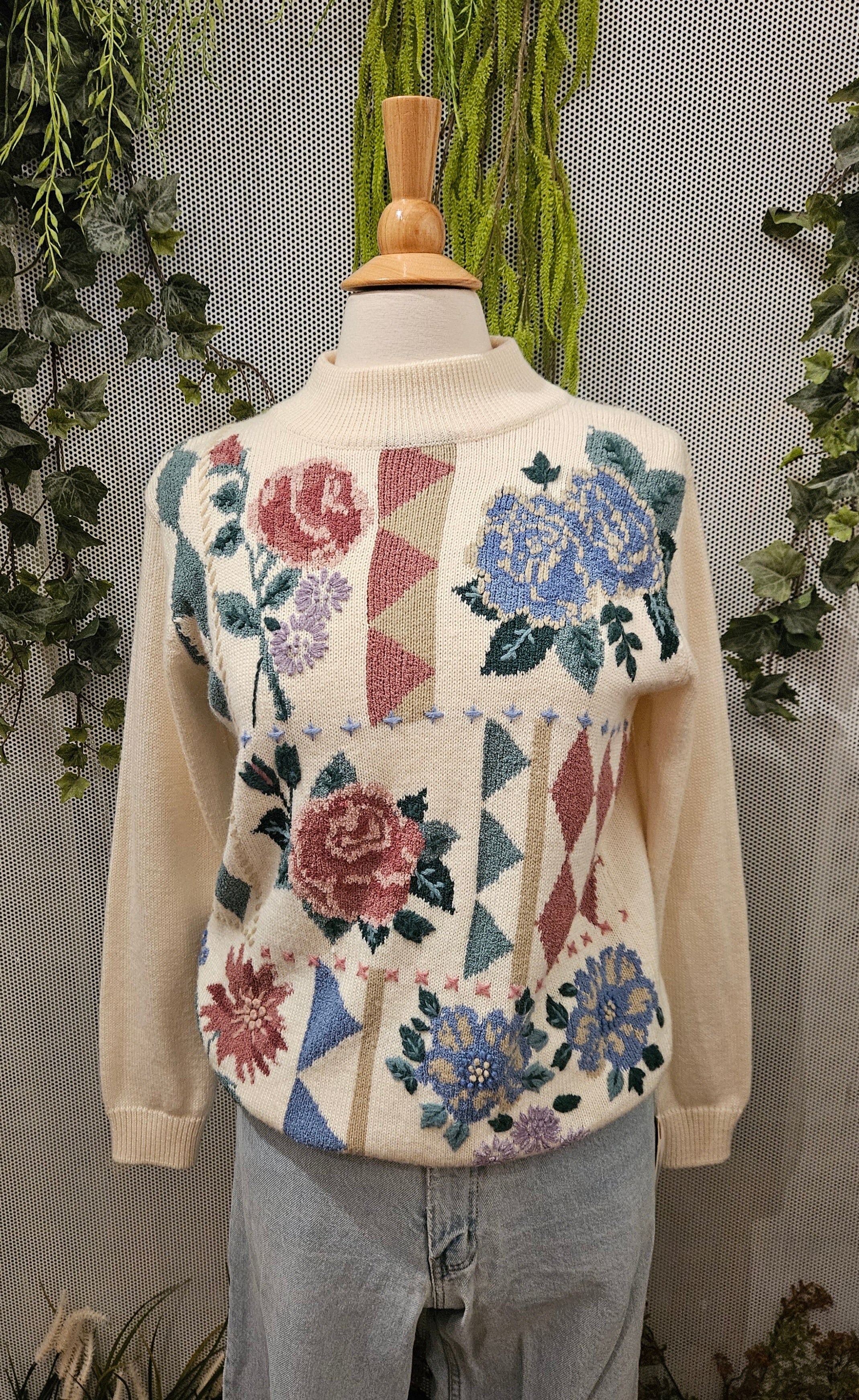 1990’s Floral Sweater