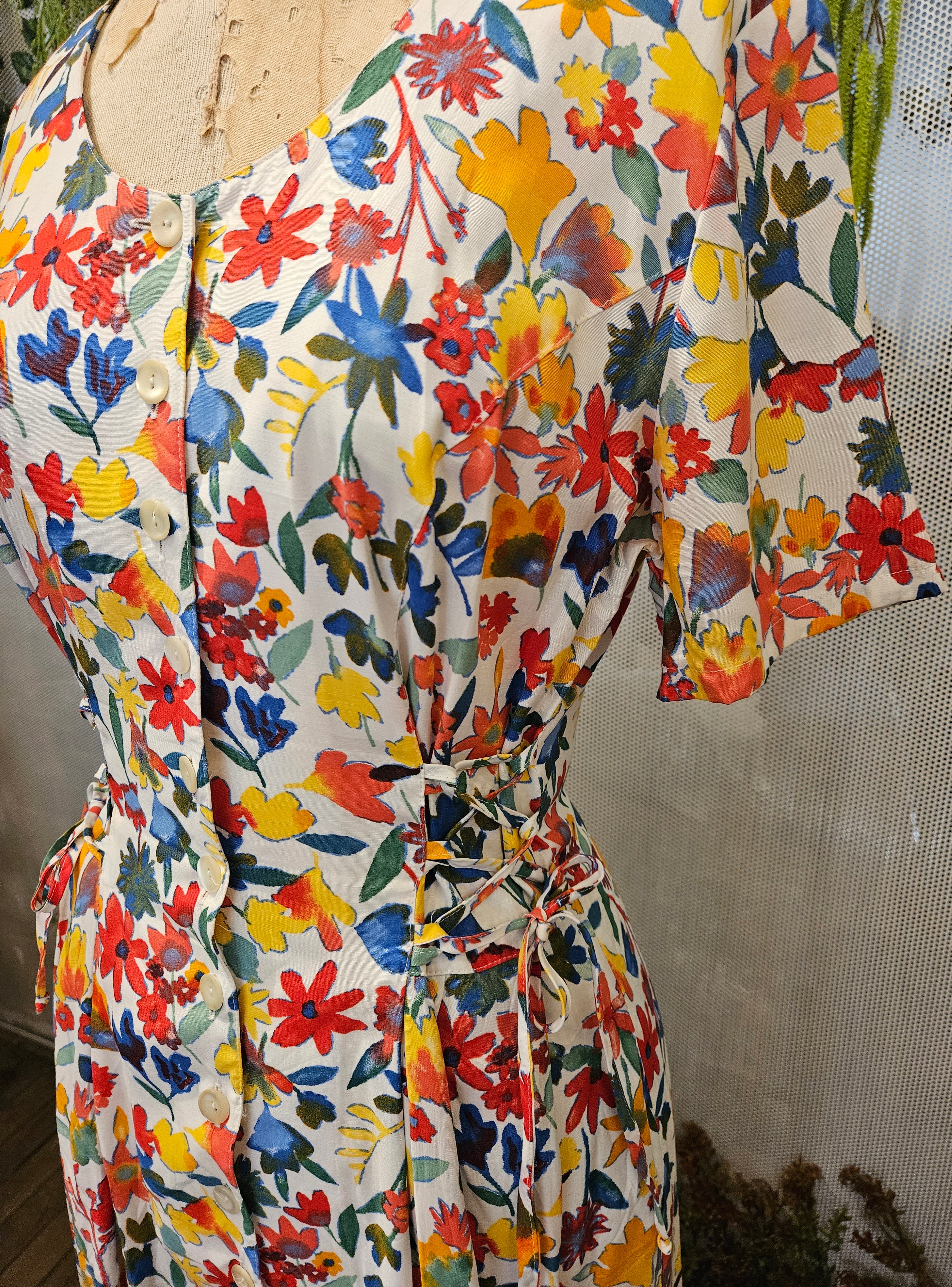 1980’s Floral Maxi Dress